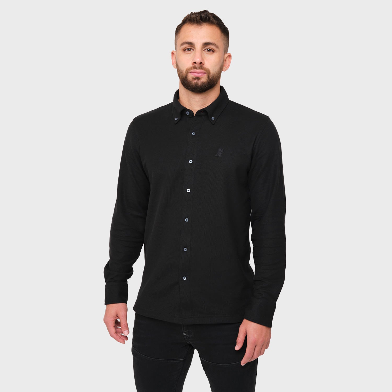 Men's Pique Button Down Shirt