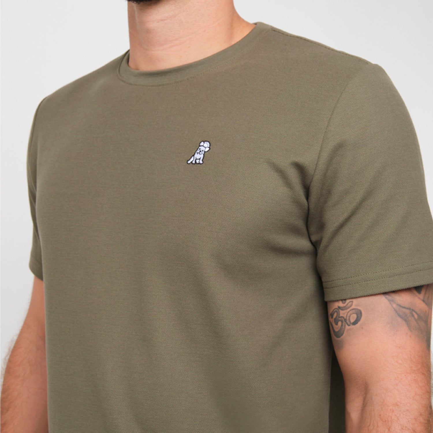 Men's Pique Crew Neck T-Shirt - JAMES BARK