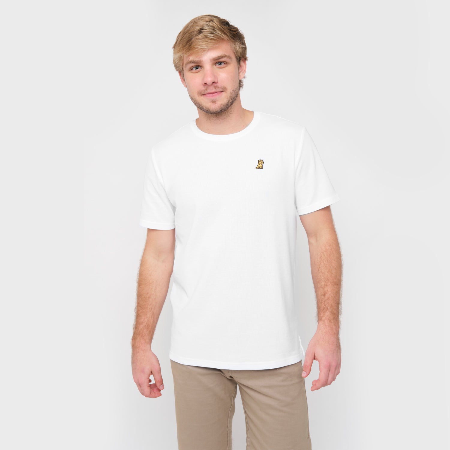 Men's Pique Crew Neck T-Shirt - JAMES BARK