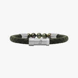 Men's Leather Bead Bracelet - JAMES BARK