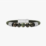 Men's Leather Bead Bracelet - JAMES BARK