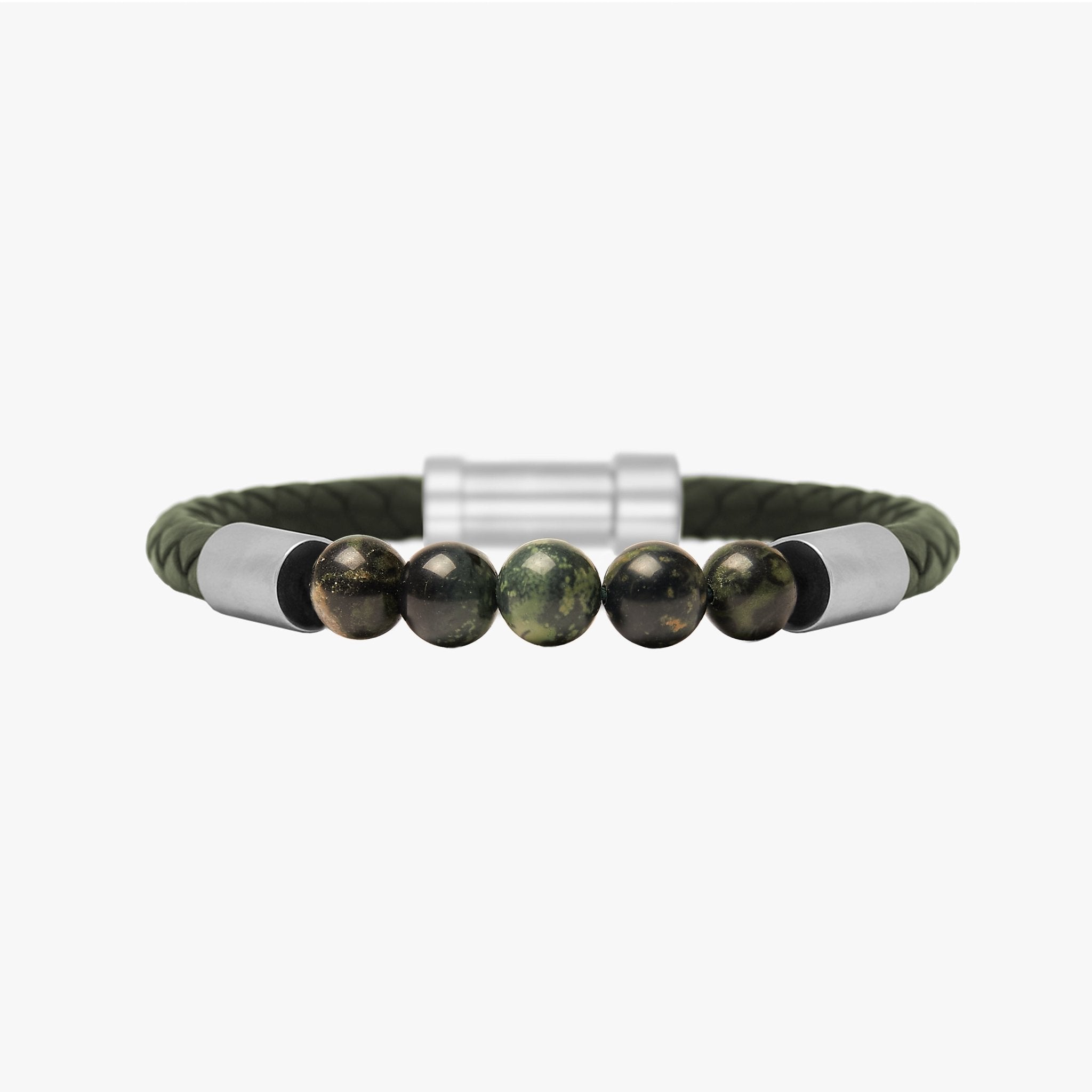 Men's Leather Bead Bracelet - JAMES BARK