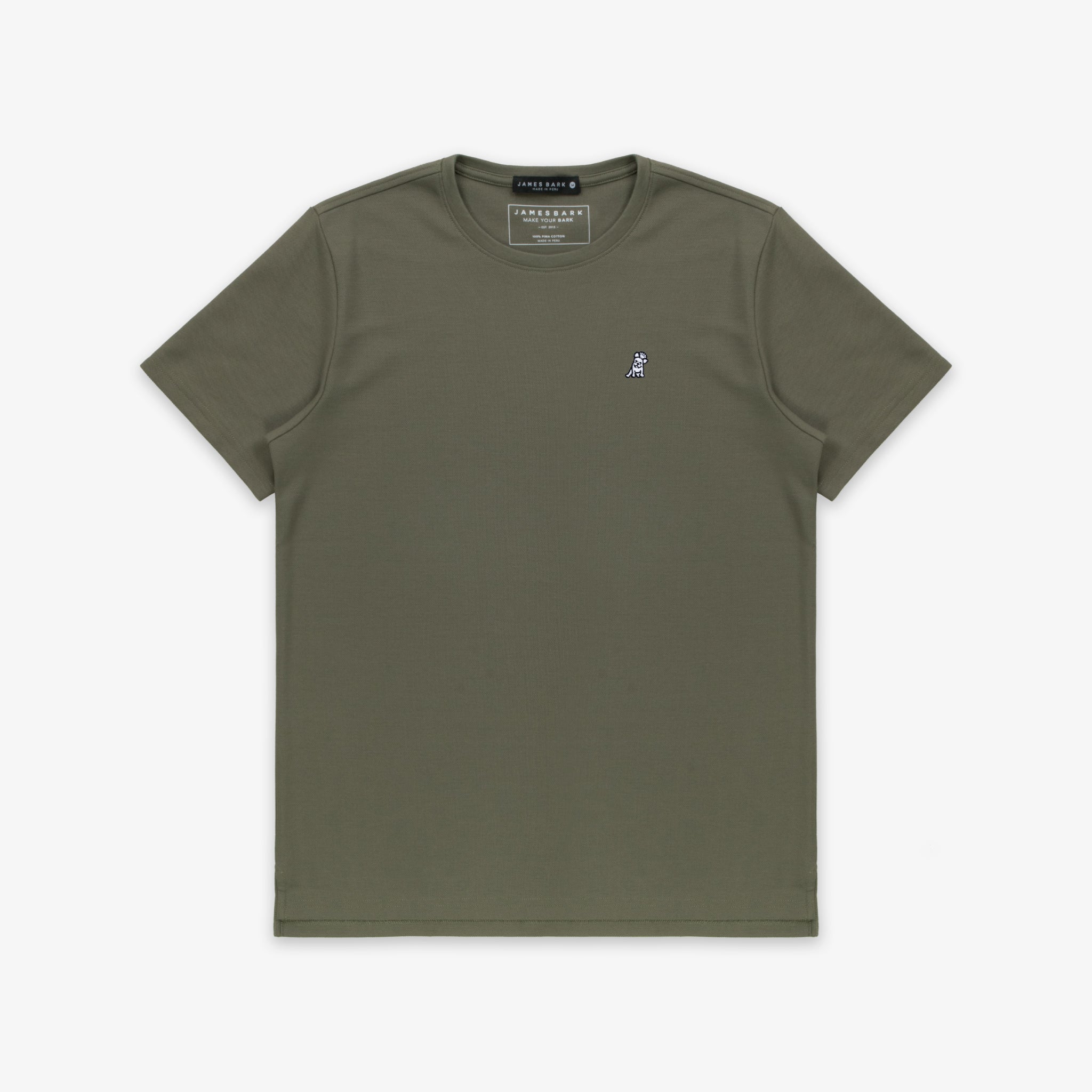 Men's Pique Crew Neck T-Shirt - JAMES BARK