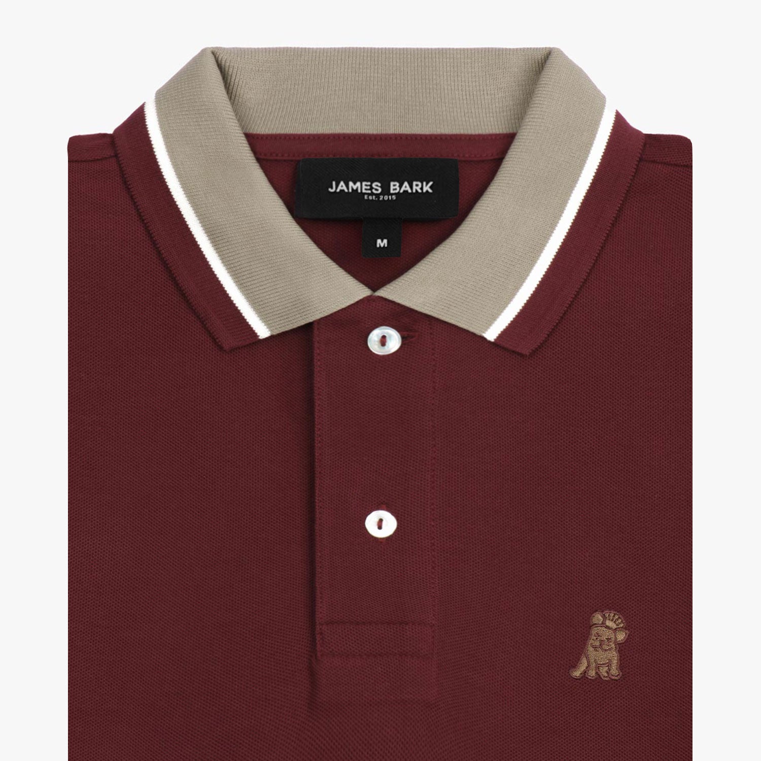 Men's Contrast Neck Lines Detail Polo Shirt - JAMES BARK
