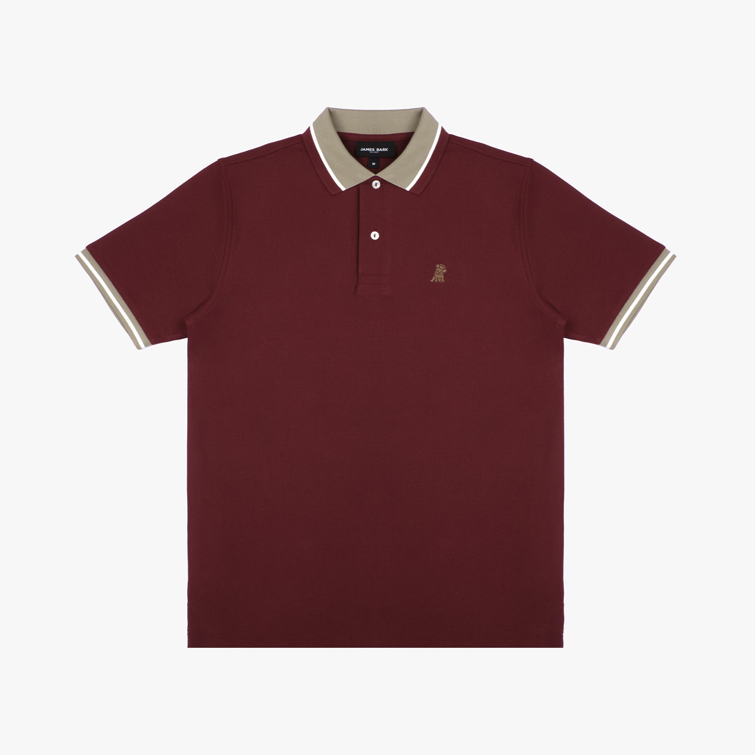 Men's Contrast Neck Lines Detail Polo Shirt - JAMES BARK