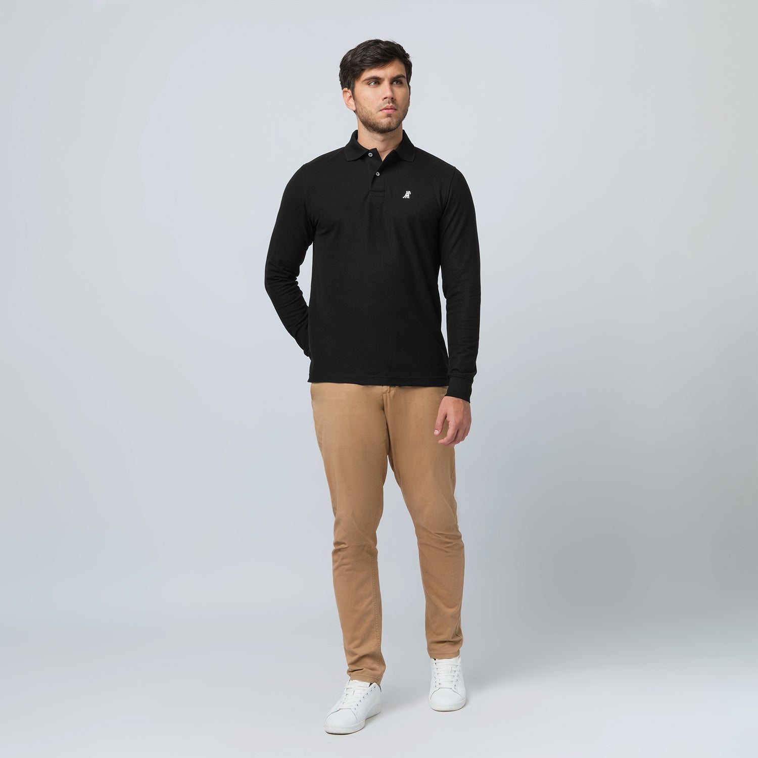 Men's Long Sleeve Polo Shirt - JAMES BARK