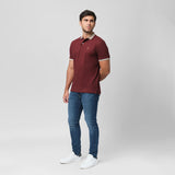 Men's Contrast Neck Lines Detail Polo Shirt - JAMES BARK