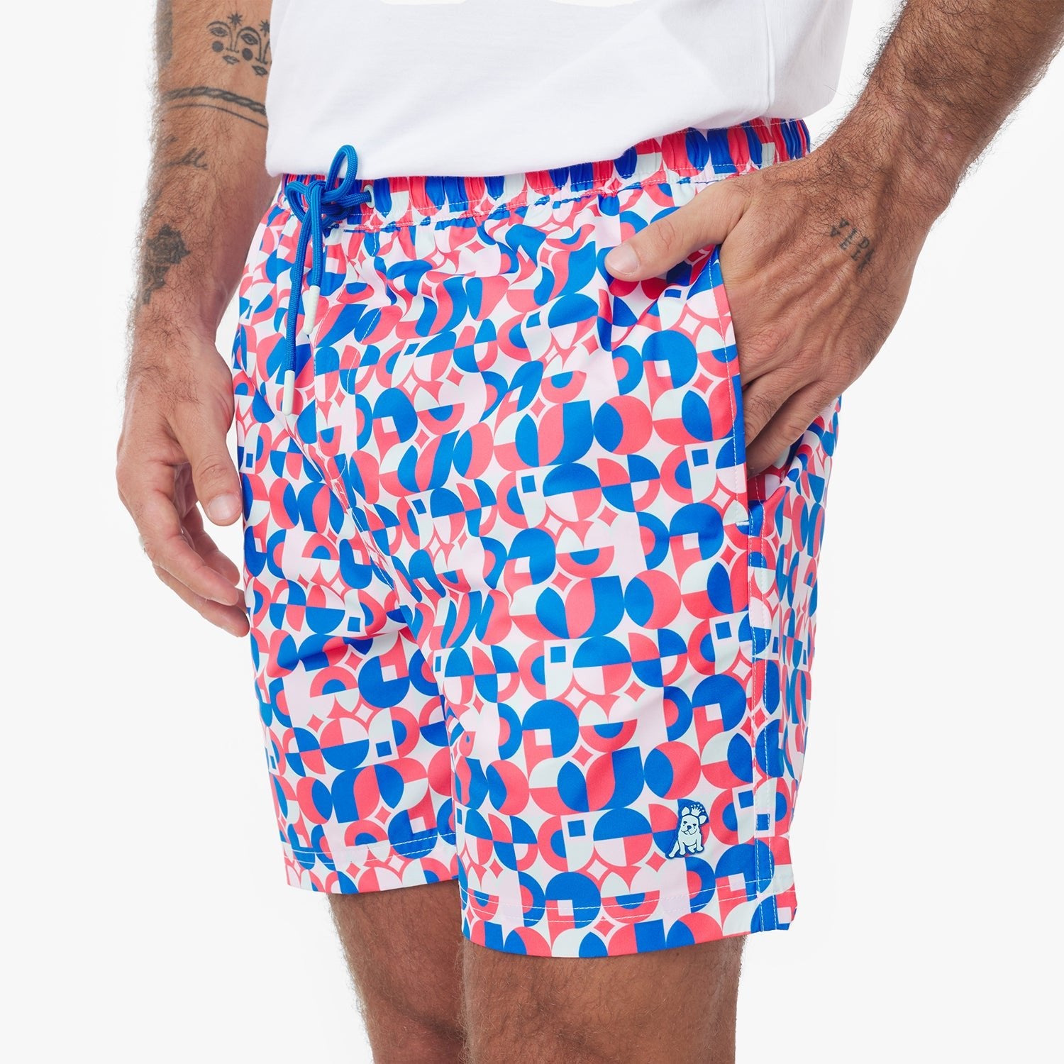 Men's Geometric Print Swim Trunks - JAMES BARK