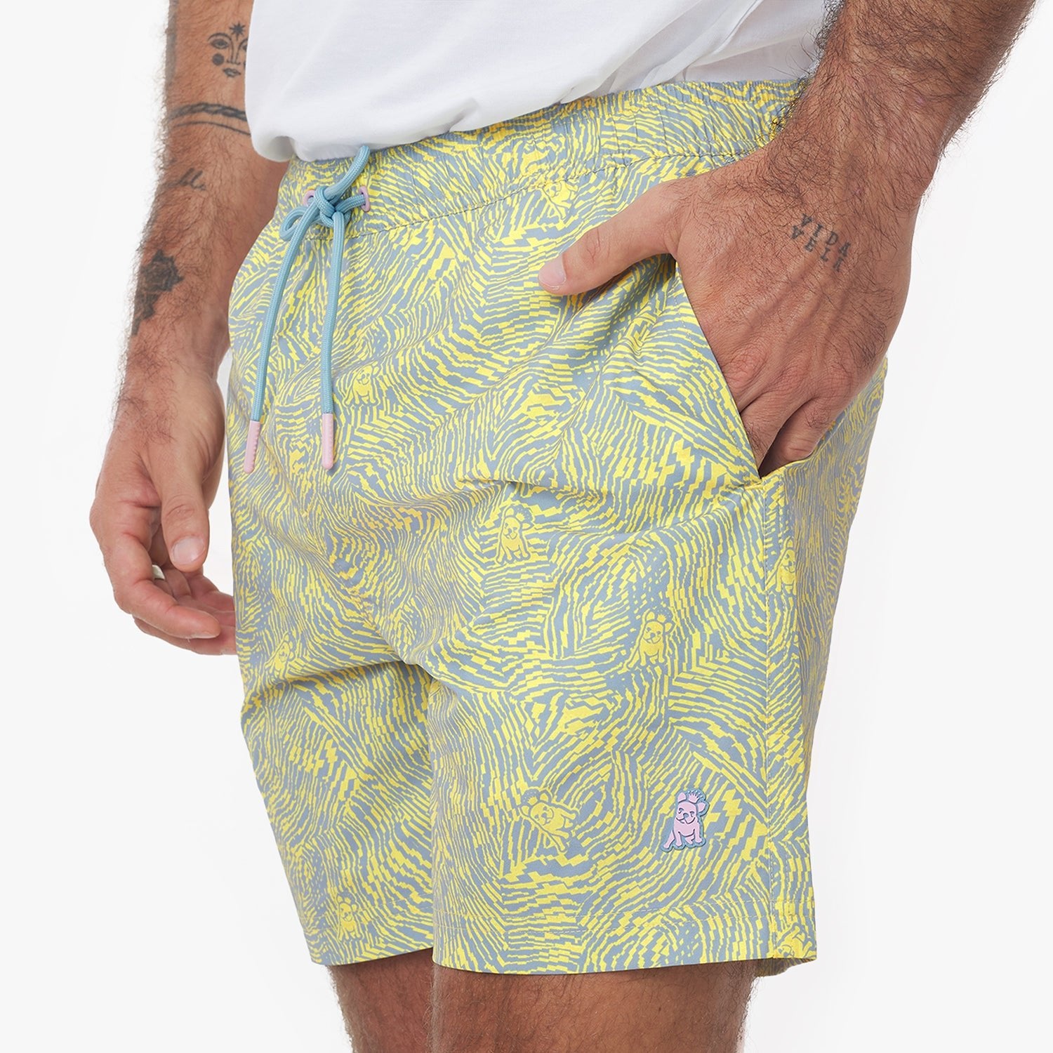 Men's Pixels Swim Trunks - JAMES BARK