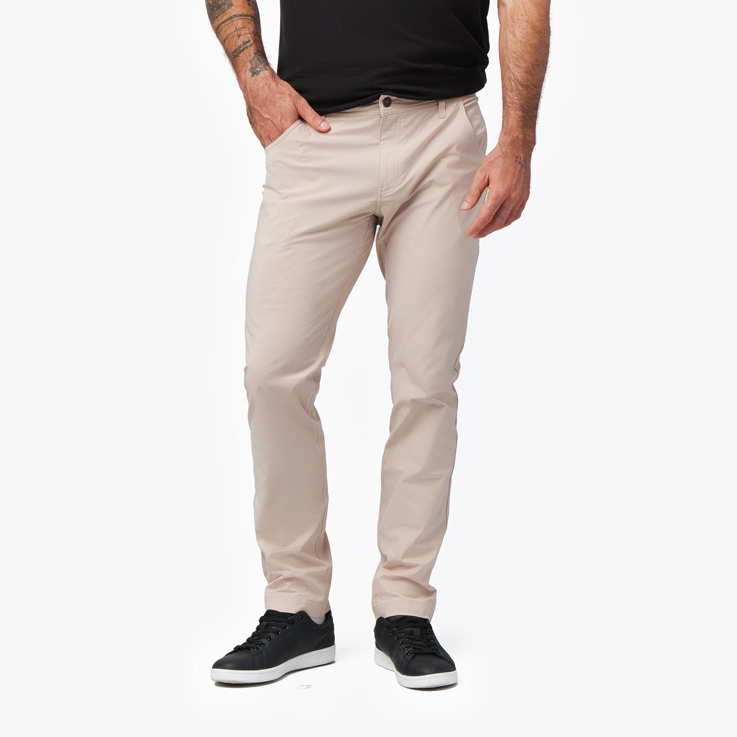 Khaki Pants Black Sneakers Men's Sorona® Stretch Chino Pants