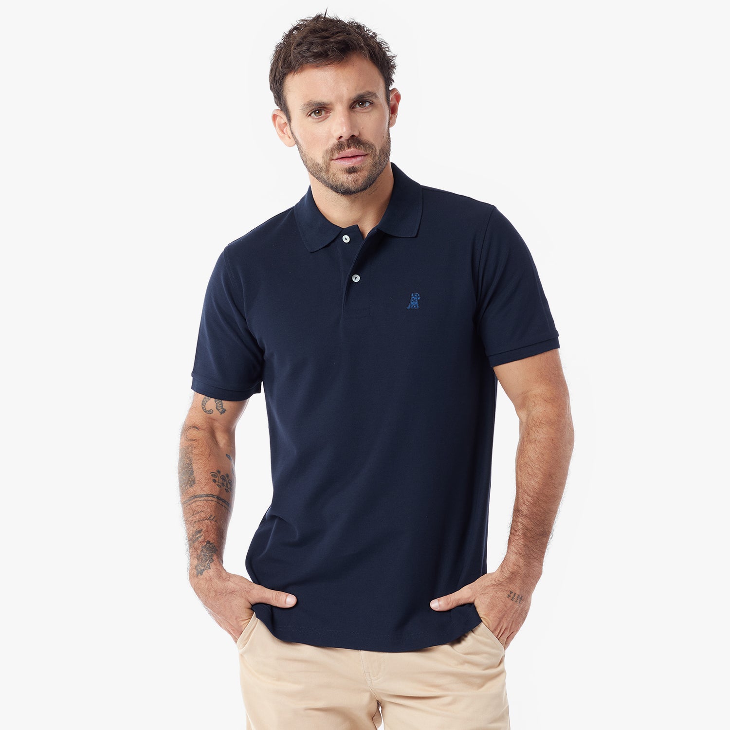 Men's Regular Fit Polo Shirt — Dress Blue/Blue