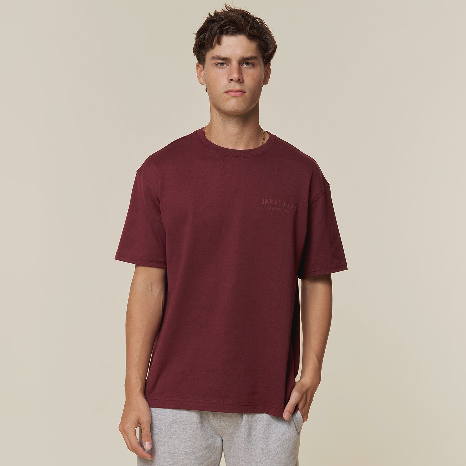 Men's Relaxed Fit Jersey Tee - JAMES BARK