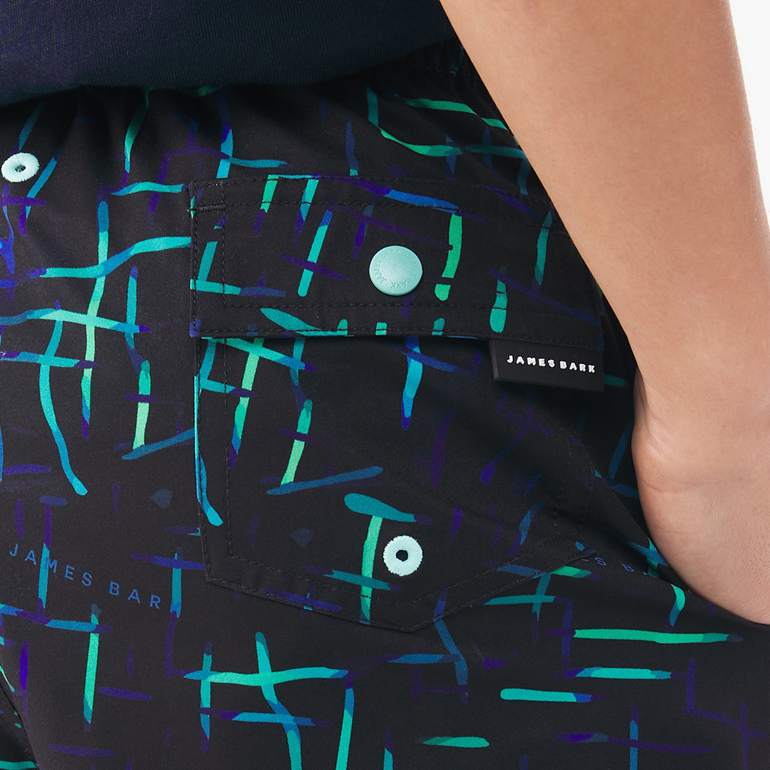 Kid's Abstract Swim Trunks - JAMES BARK