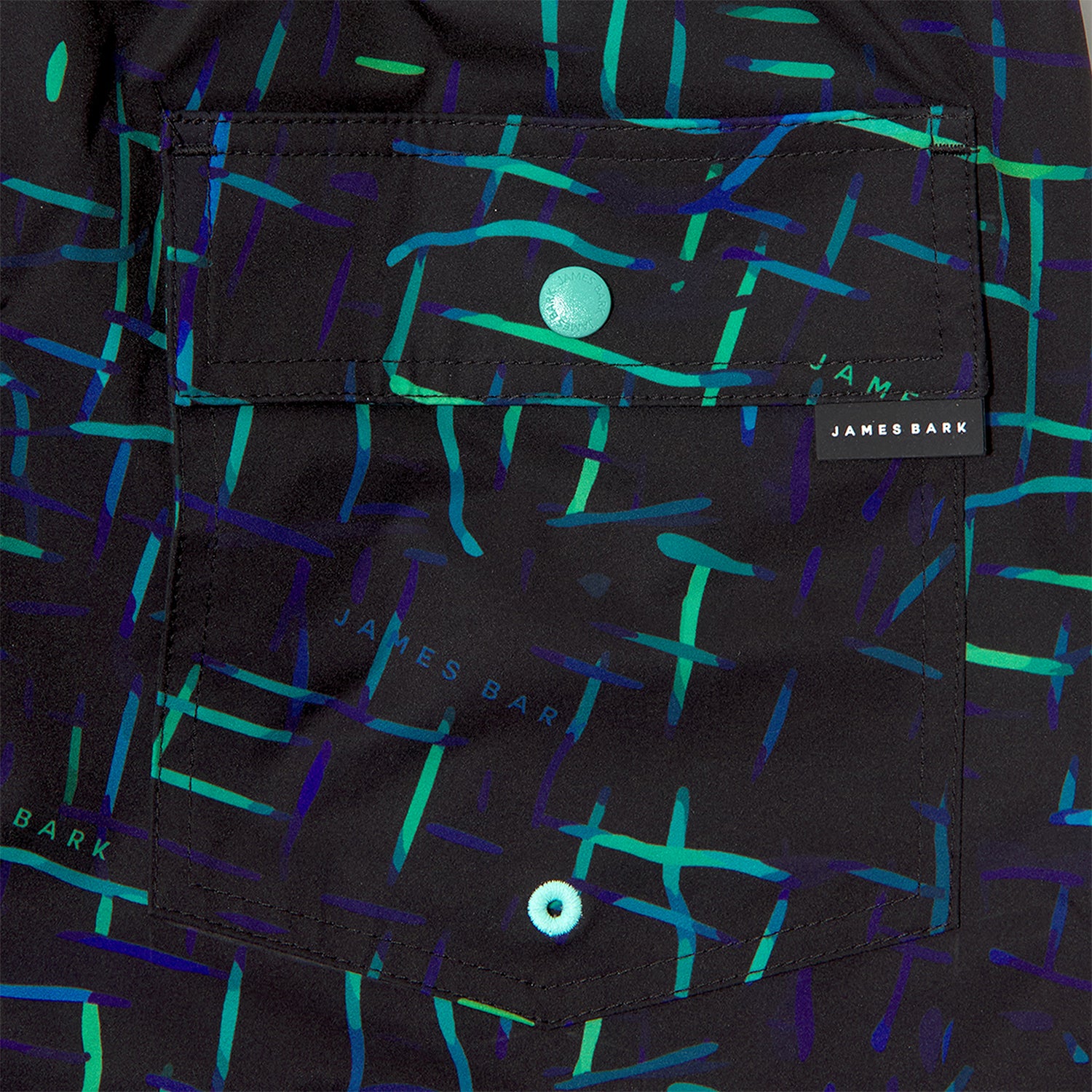 Kid's Abstract Swim Trunks - JAMES BARK