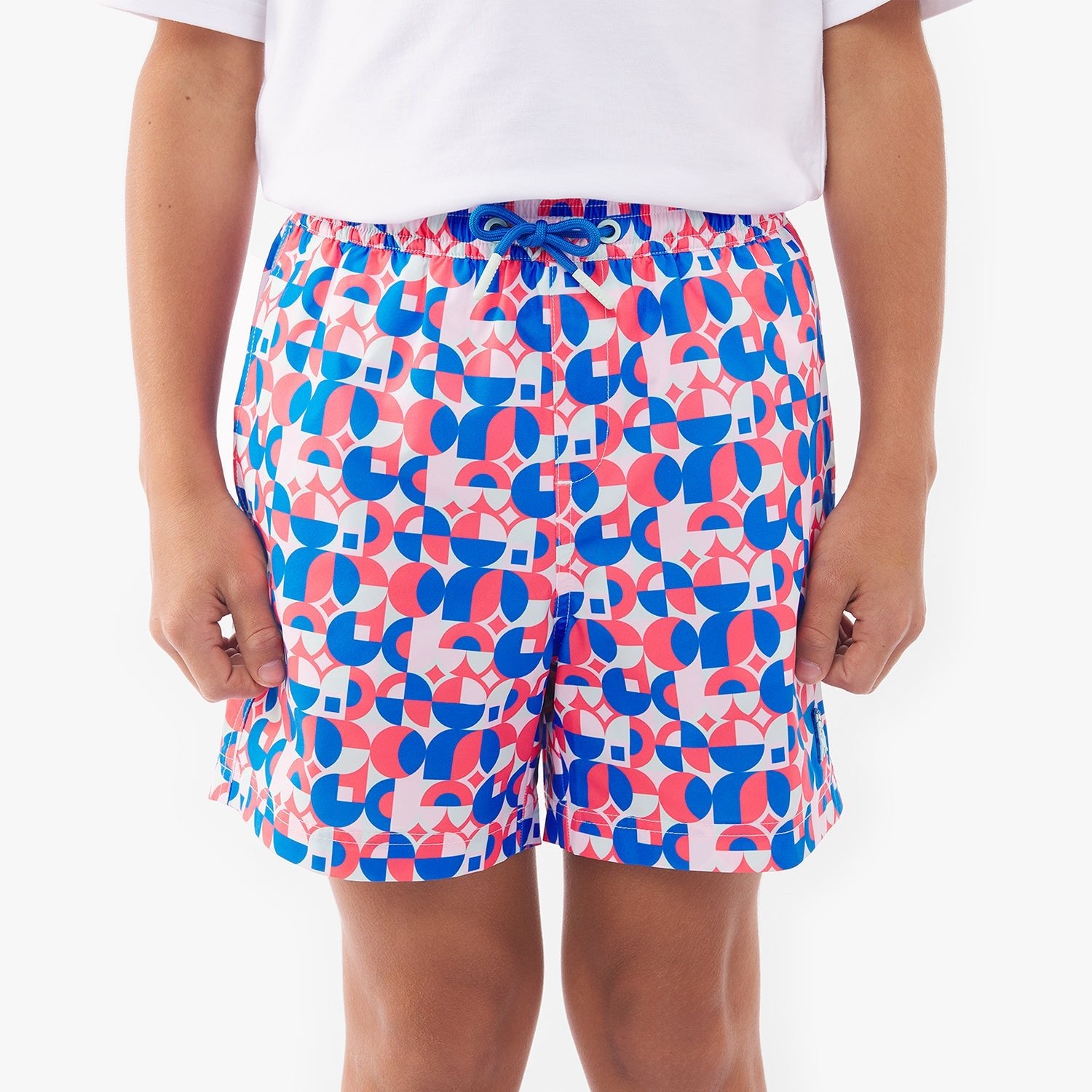 Kid's Geometric Print Swim Trunks - JAMES BARK