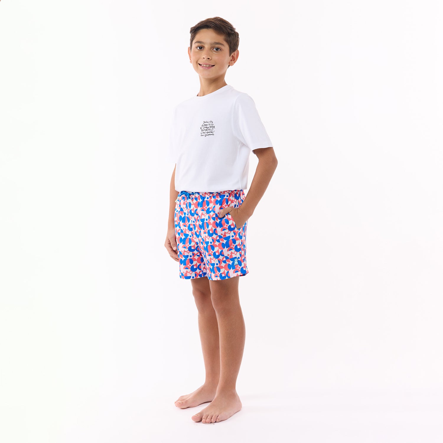 Kid's Geometric Print Swim Trunks - JAMES BARK