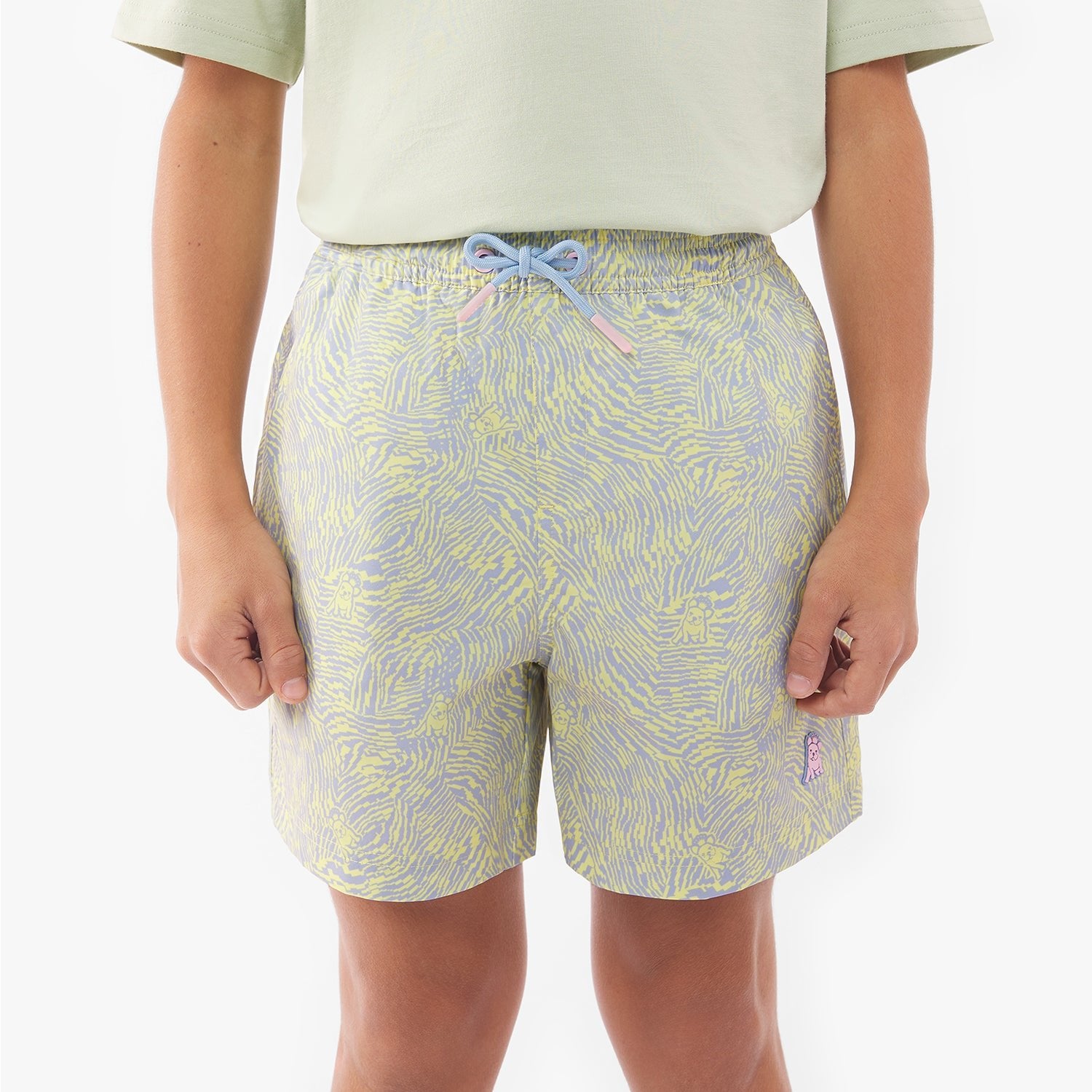 Kid's Pixels Swim Trunks - JAMES BARK
