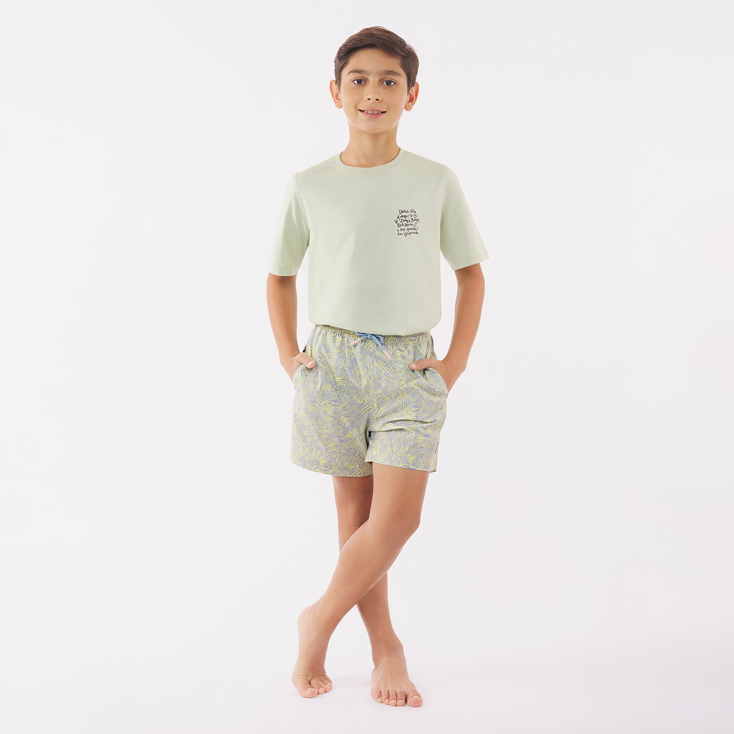 Kid's Pixels Swim Trunks - JAMES BARK
