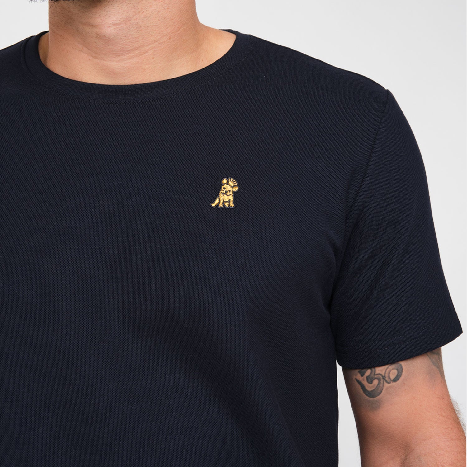 Men's Pique Crew Neck T-Shirt - JAMES BARK