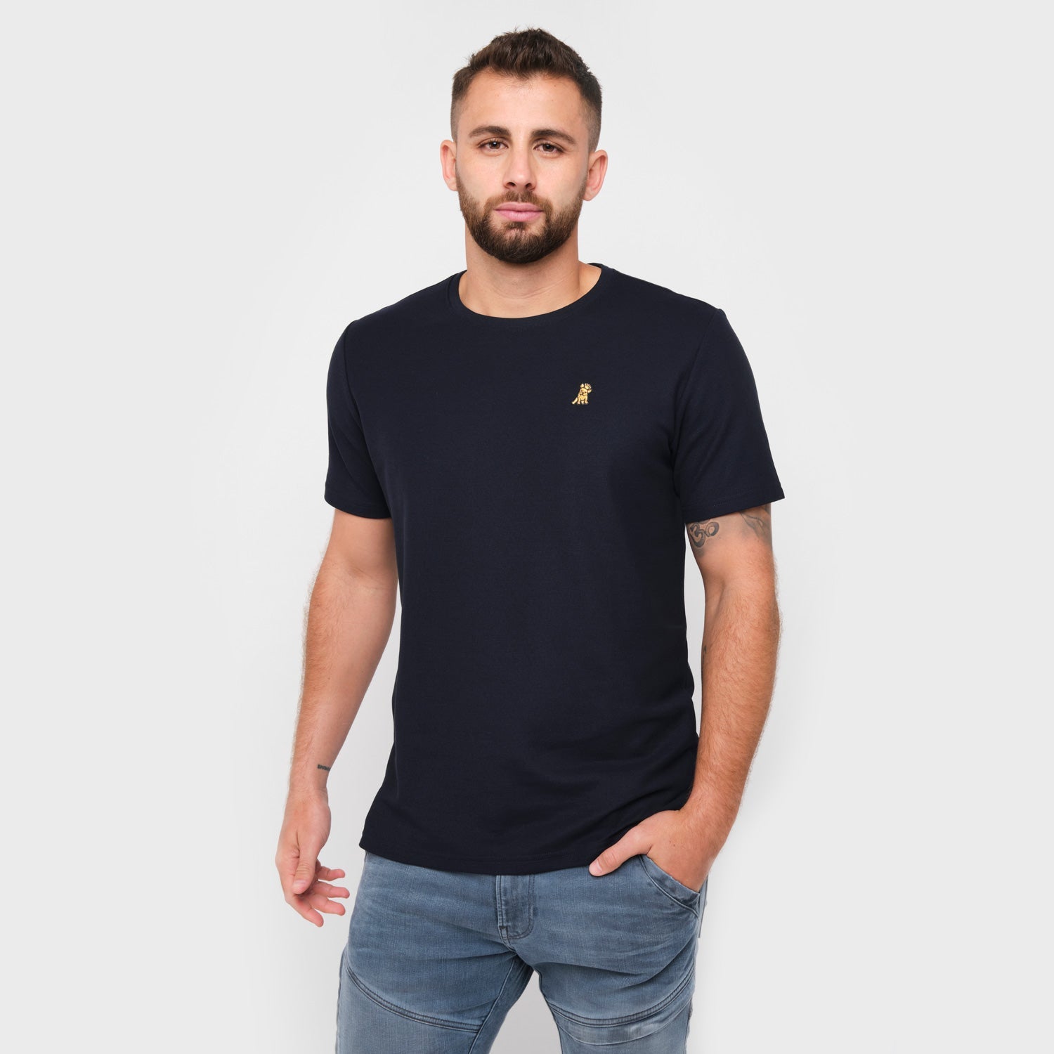Men's Pique Crew Neck T-Shirt - JAMES BARK