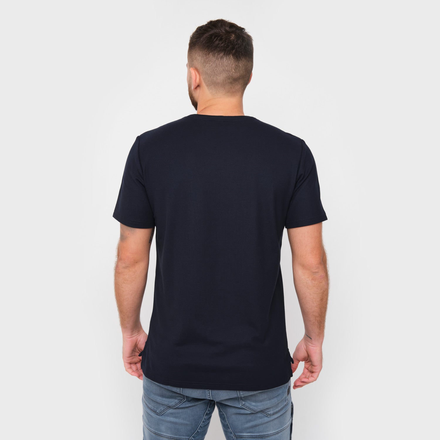 Men's Pique Crew Neck T-Shirt - JAMES BARK