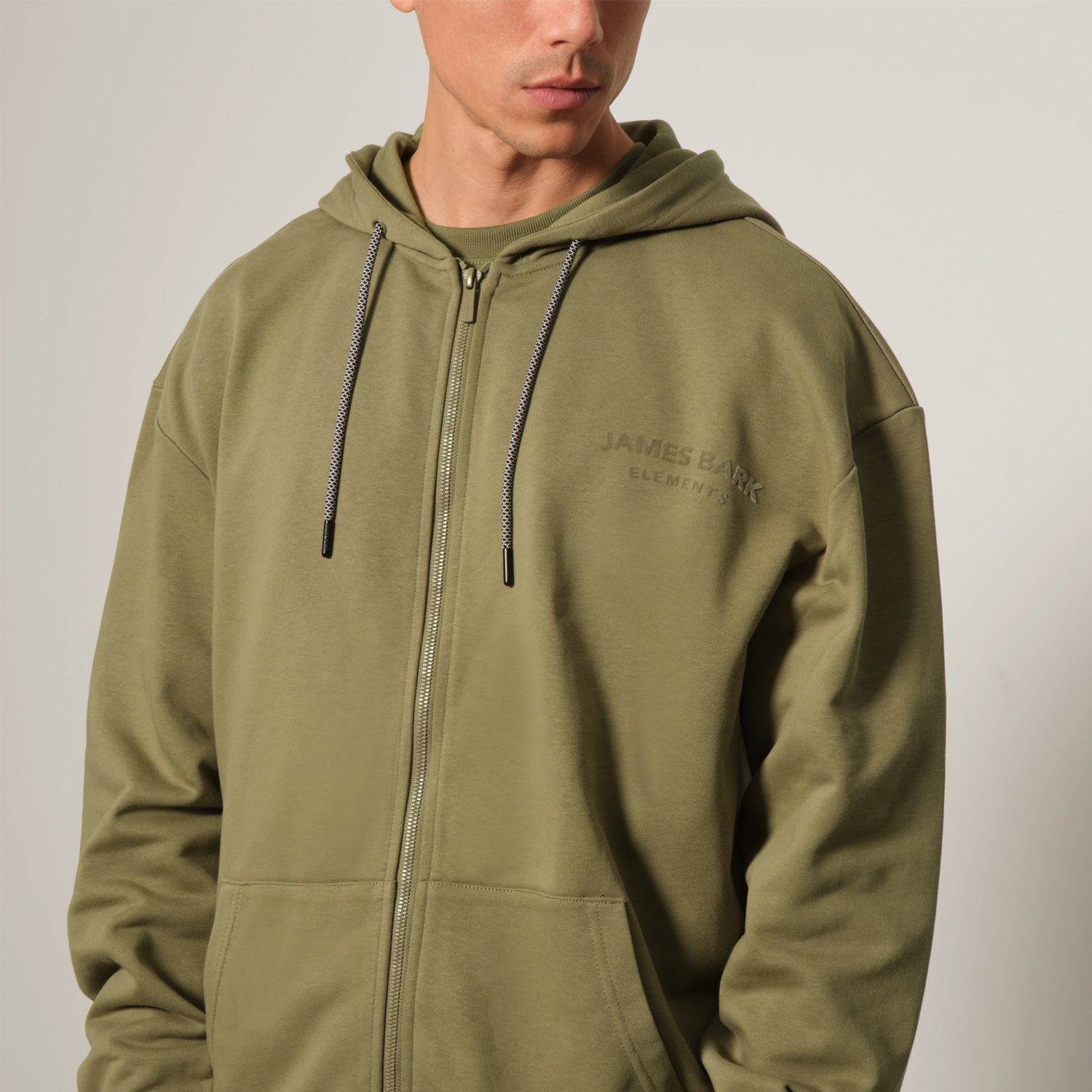 Men's Zipper Hoodie - JAMES BARK