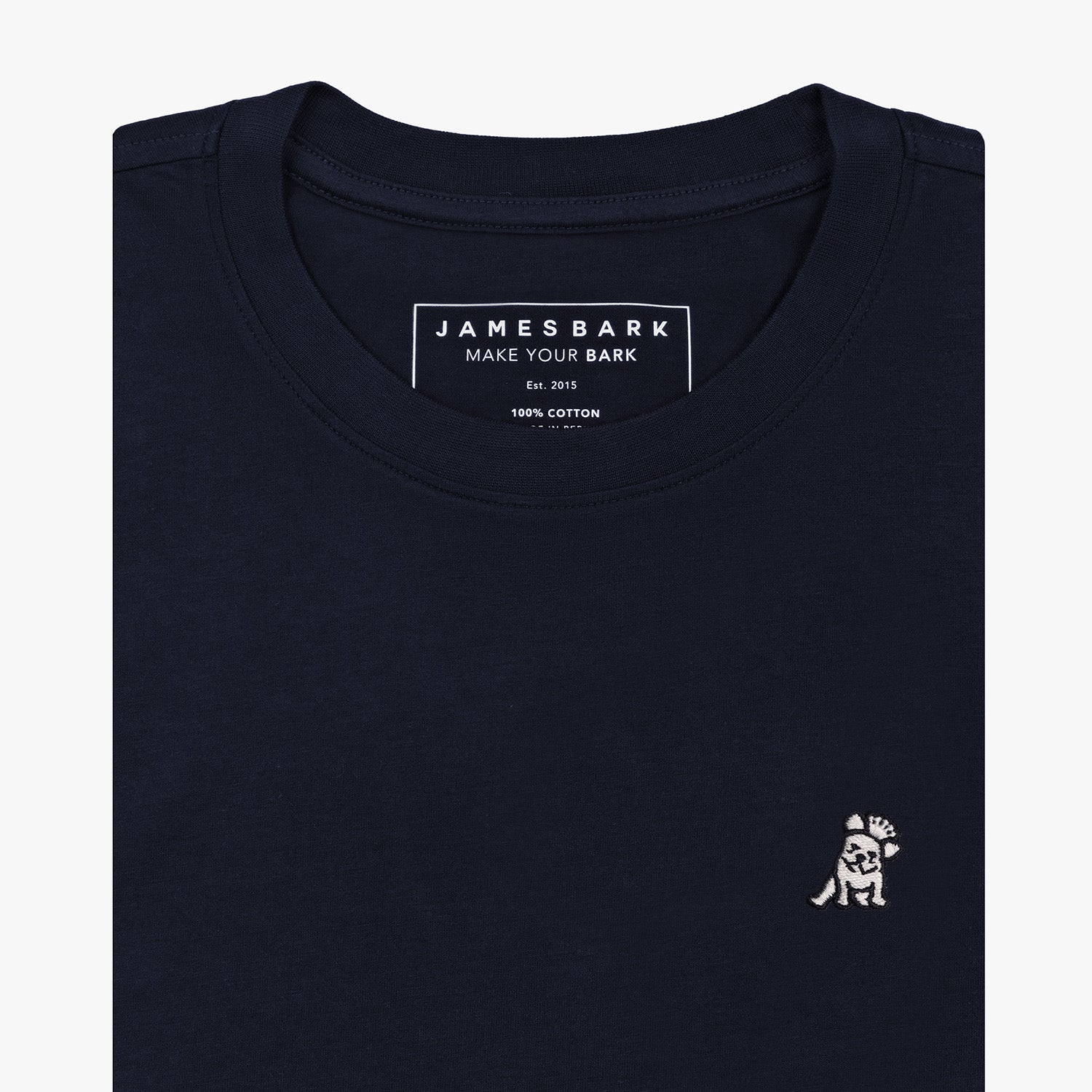 James Bark Crew Neck T-Shirt in Navy Color