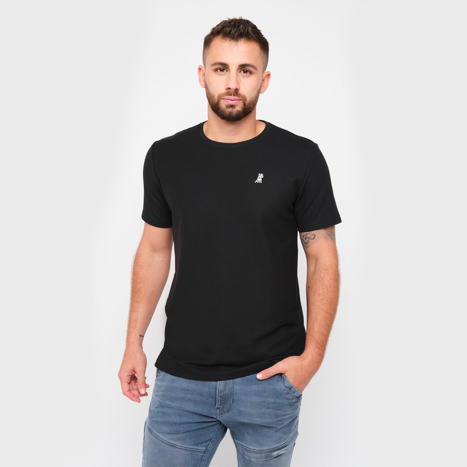 Men's Pique Crew Neck T-Shirt-JAMES BARK