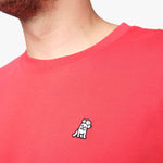 Men's Crew Neck Jersey T-Shirt — Risk Red/White - JAMES BARK