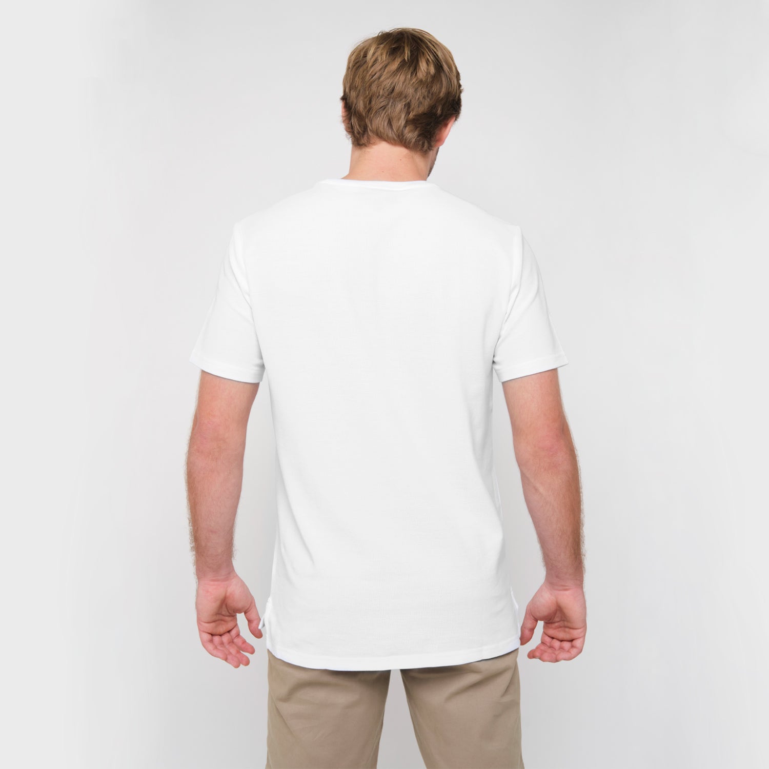 Men's Pique Crew Neck T-Shirt-JAMES BARK