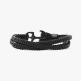 Men's Anchor Leather Bracelet-JAMES BARK