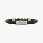 Men's Leather Bead Bracelet - JAMES BARK