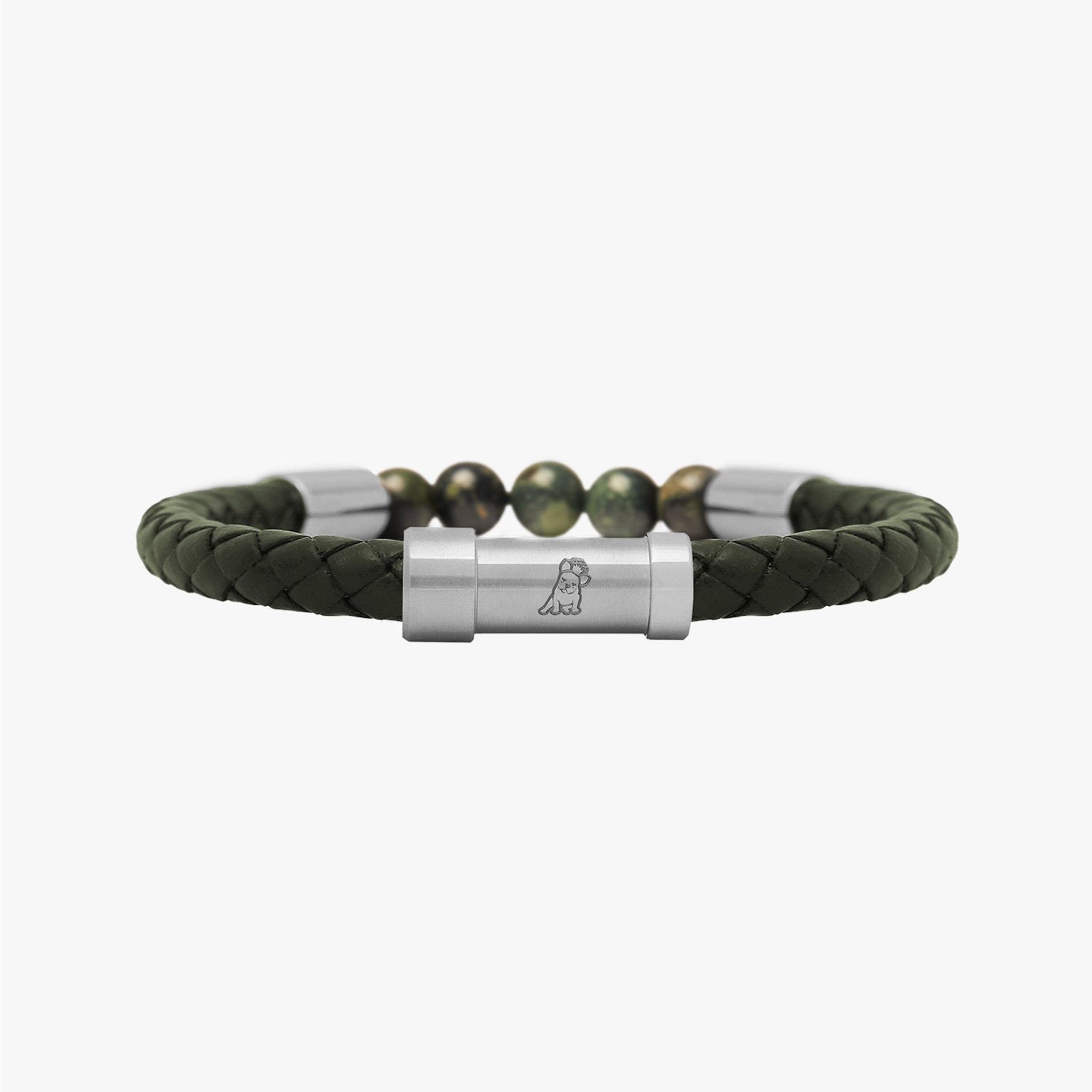 Men's Leather Bead Bracelet - JAMES BARK