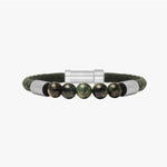Men's Leather Bead Bracelet - JAMES BARK