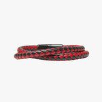 Men's Leather Double Bracelet - JAMES BARK
