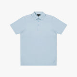 Light blue polo shirt on a white background