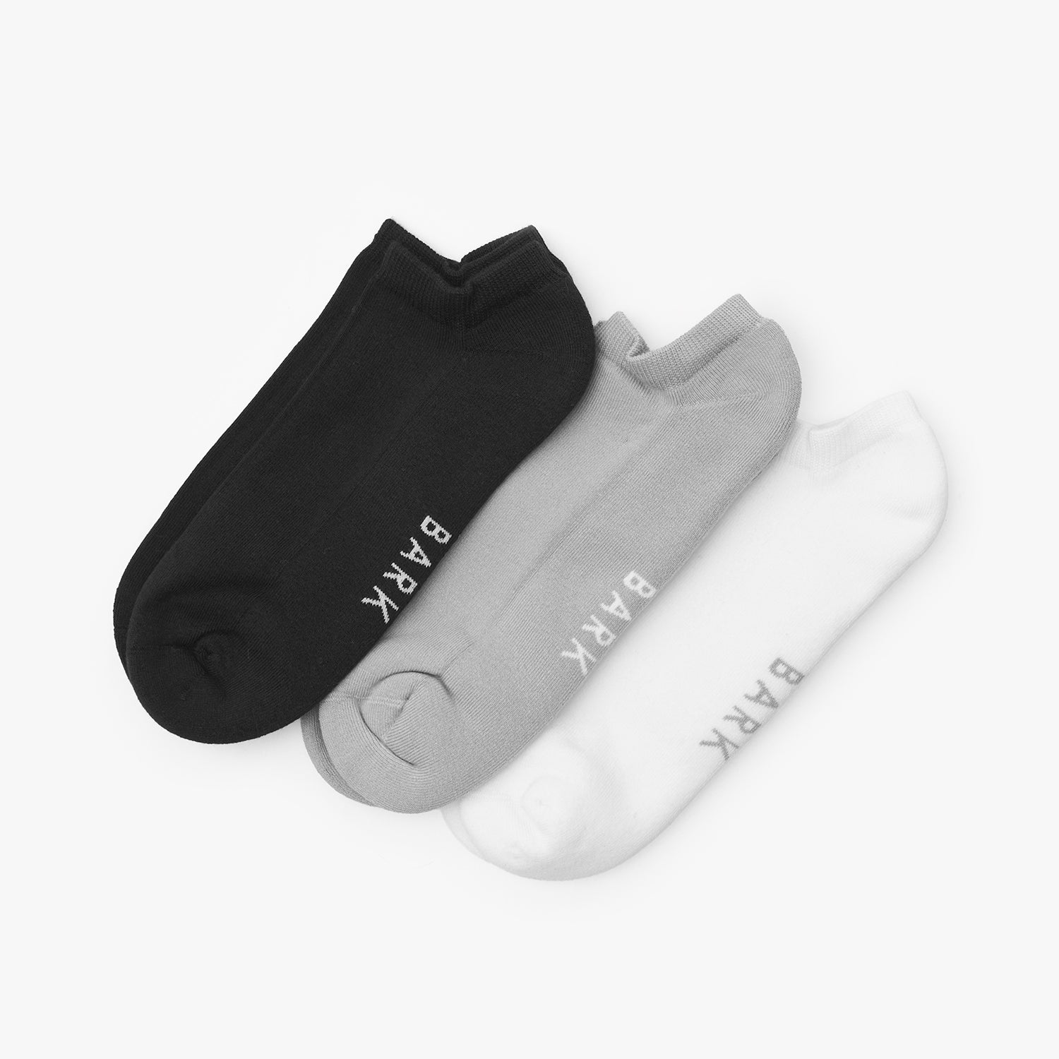 Men's 3 - Pack Athletic Low Socks — BLK/GR/WHT - JAMES BARK