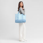 Color Block Tote Bag — Blue - JAMES BARK