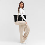 Color Block Tote Bag — Black Beauty - JAMES BARK
