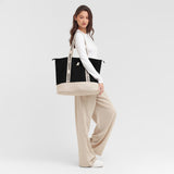 Color Block Tote Bag — Black Beauty - JAMES BARK