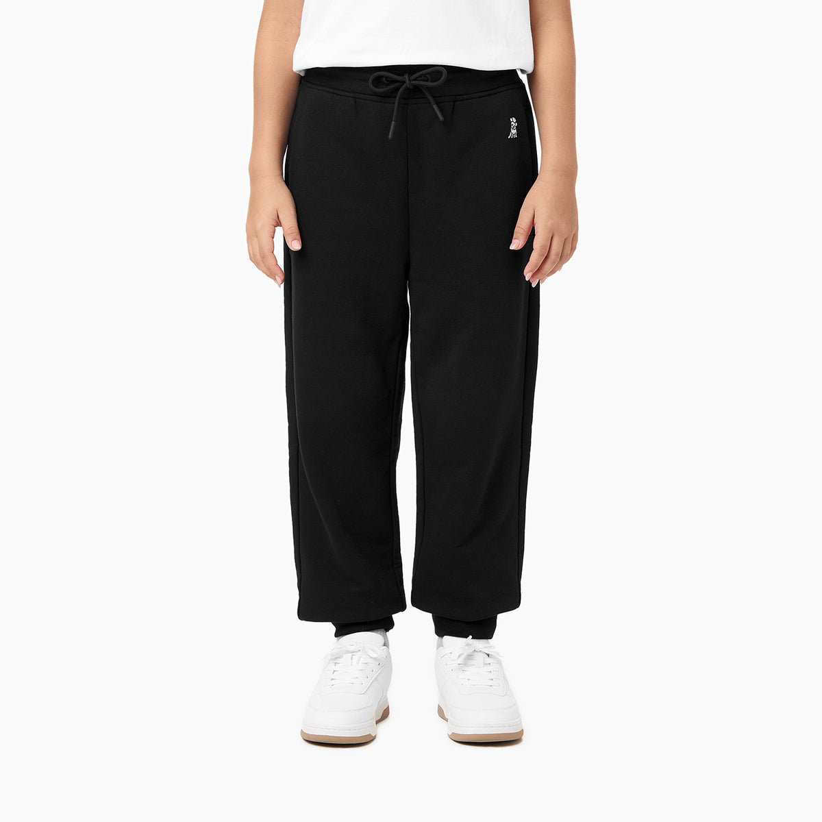 Kid's French Terry Joggers — Black