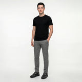 Men's Crew Neck Jersey T-Shirt — Black Beauty/Black - JAMES BARK