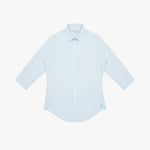 Light blue dress shirt on a white background