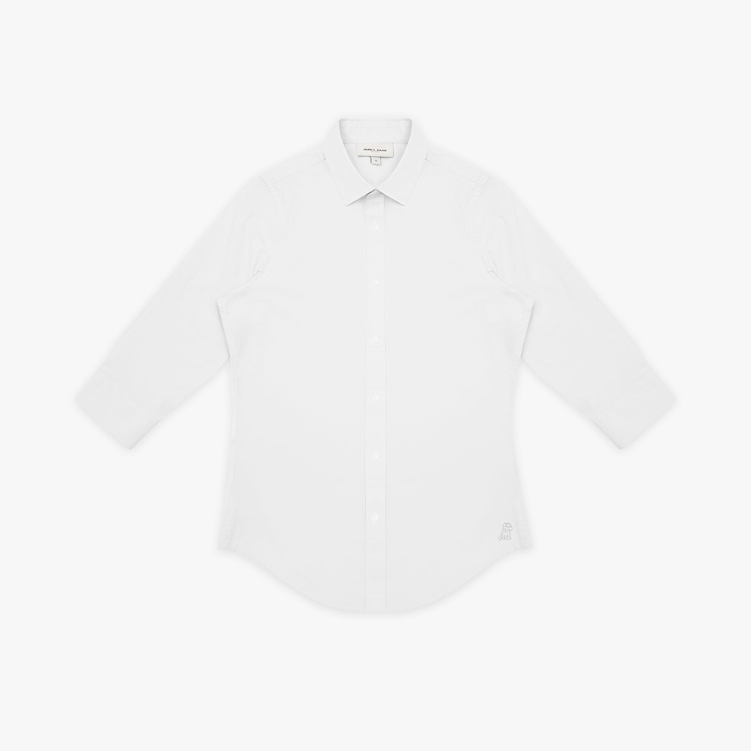White dress shirt on a white background