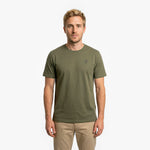 Men's Crew Neck Jersey T-Shirt — Burnt Olive/Olive - JAMES BARK