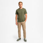 Men's Crew Neck Jersey T-Shirt — Burnt Olive/Olive - JAMES BARK