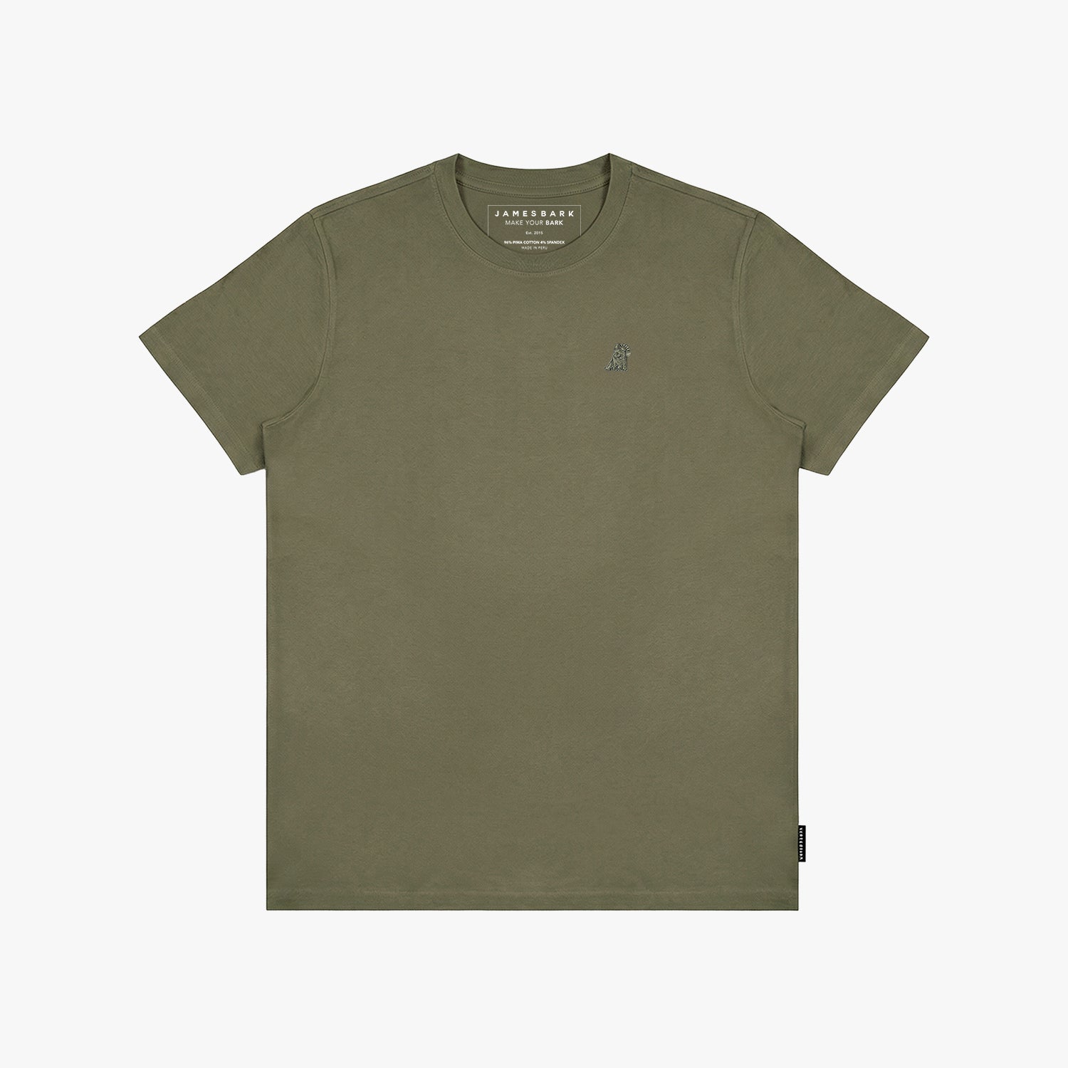 Men's Crew Neck Jersey T-Shirt — Burnt Olive/Olive - JAMES BARK