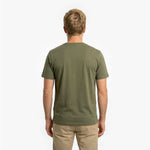 Men's Crew Neck Jersey T-Shirt — Burnt Olive/White - JAMES BARK