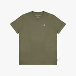 Men's Crew Neck Jersey T-Shirt — Burnt Olive/White - JAMES BARK