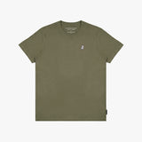 Men's Crew Neck Jersey T-Shirt — Burnt Olive/White - JAMES BARK